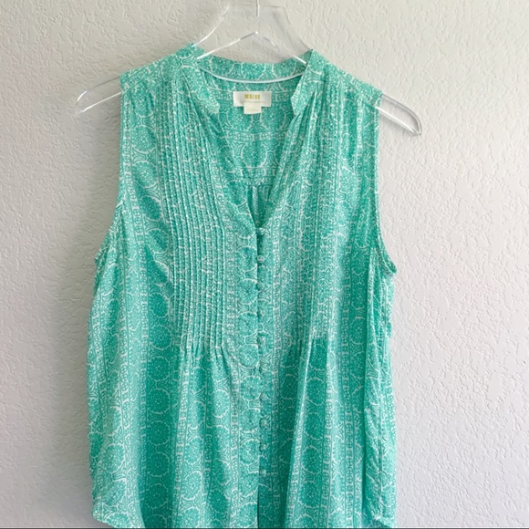 ANTHROPOLOGIE Maeve Green Sleeveless Tank - Picture 3 of 11